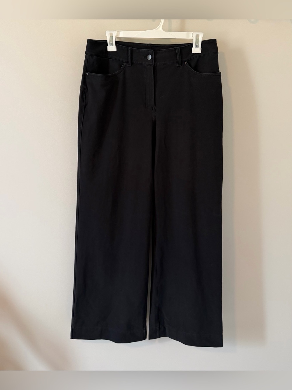 Lululemon City Sleek 5 Pocket Wide Leg High Rise Pant Women’s Size 30 Black